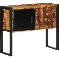vidaXL Armoire console multicolore 90x35x75cm bois massif récupération