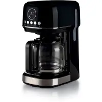 Ariete Machine à café filtre moderne 1396 Base chauffante pour café américain Écran LCD Noir