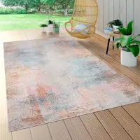 Paco Home Tapis d'intérieur et d'extérieur pour balcon et terrasse, à poils courts, aspect usé, multicolore, dimensions 80 x 150 cm