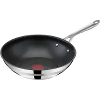 Tefal Jamie Oliver E3101925, Wok / Poêle à frire, Acier inoxydable, Acier inoxydable, Titane, Verre, 250 °C
