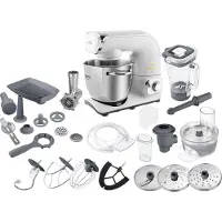 Eta Robot de cuisine Gratus Evo Max I 1500 W I Entièrement métallique I Système de battage planétaire I 8 vitesses I Fonction Pulse I Protection contre les surcharges