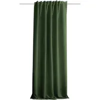 HOMEbasics Rideau acoustique avec doublure, Acustico, Vert olive, Dimensions du tissu : 245 cm (H), 135 cm (L)