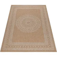 Ayyildiz Teppiche Ayyildiz | Tapis d'extérieur Dhaka - 120 cm x 170 cm - Beige - Durable et élégant - Résistant aux UV