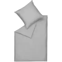 Schöner Wohnen Kollektion Schöner Wohnen Garniture de lit en satin Pure Couleur gris Taille 155x220cm