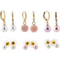 J. Jayz Parure de bijoux or / violet clair / rose clair / transparent