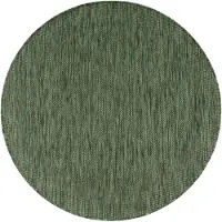 Paco Home Tapis d'extérieur à tissage plat aspect sisal avec bordure Résistant aux UV Robuste Dimensions : 120 cm, rond