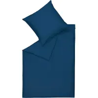 Schöner Wohnen Kollektion Schöner Wohnen Garniture de lit en satin Pure Couleur navy Taille 155x220cm