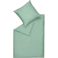 Schöner Wohnen Kollektion Schöner Wohnen Satin Garniture de lit Pure Couleur sauge Taille 135x200cm