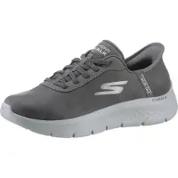 SKECHERS Baskets basses 'Slip-Ins: Go Walk Flex' gris foncé