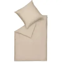 Schöner Wohnen Kollektion Schöner Wohnen Garniture de lit en satin Pure Couleur sable Taille 155x220cm