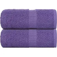 vidaXL Serviettes d'invité 2 pcs violet 30x50 cm 360 g/m² 100% coton