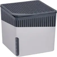 Wenko Déshumidificateur Cube Gris 1000 g de chlorure de calcium Rechargeable sans électricité