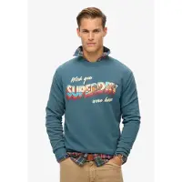 Superdry Travel Postcard Graphic Sweatshirt Bleu 3XL Homme
