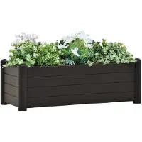 vidaXL Lit surélevé de jardin PP Anthracite 100x43x35 cm