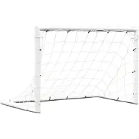 Powershot But de football - But de football pour enfants "FUN" 120 x 80cm - en uPVC - RÉSISTANT AUX INTEMPÉRIES - Avec système de clic et accessoires
