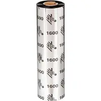 Zebra 1600 Wax, 450 m, 11 cm, 18 pièces, noir, cire, 2,5 cm