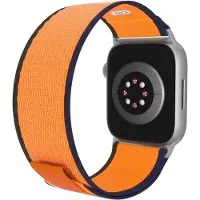 JCPAL FlexLoop Band for Apple Watch 1st-9th gen, SE 1-2nd gen (38/40/41mm), S10 (42mm) - Orange/Green (Nylon), Sangles de montre, Orange, Vert