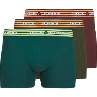 Jack & Jones Boxers 'Darvin' kaki / vert foncé / lie de vin / blanc cassé