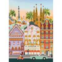 Pieces & Peace Puzzle Barcelona - 1000 pièces puzzle adulte