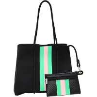 NAEMI Cabas vert clair / rose / noir