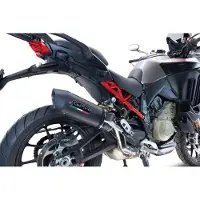 Gpr Exhaust Systems Furore Evo4 Nero Ducati Multistrada V4/s 2022-2024 Oval Homologated Slip On Muffler Argenté Homologated