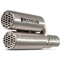 Remus Double Mesh For Vespa Gts 300 Hpe From 2021 Euro 5 Ec Not Homologated Muffler Argenté Not Homologated