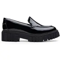 Clarks pour femme. 26178682 Page Loafer mocassins en cuir noir (38), 3 à 5 cm, Aucun, Casuel