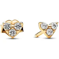 Pandora Clous D¿Oreilles Coeur Trois Pierres