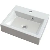 Sapho ORINOKO lavabo en fonte de marbre 42x10x36cm, blanc