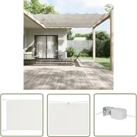 The Living Store Store vertical Blanc 140x420 cm Tissu Oxford