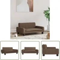 The Living Store Lit pour chien marron 70x45x30 cm tissu