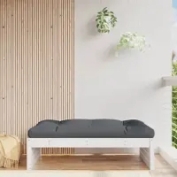 The Living Store Tabouret de jardin Blanc 120x80 cm Pin massif