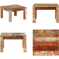 vidaXL Table basse 55x55x35 cm Vieux bois massif - Table basse - Tables basses - Table d'appoint - Table de salon