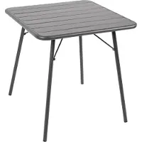 Bolero Table pliante carrée en acier gris | 70 cm