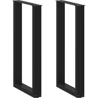 vidaXL Pieds de table de bar en U 2 pcs. noir 40x(90-91) cm acier