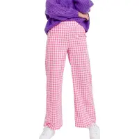 Silvian Heach Femme Carreau Rose Paon Pantalon M