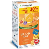 Arkopharma Vitamine C et D3 1000 mg 2x20 comprimés