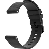 IMoshion Bracelet de sport en silicone avec boucle - Connexion universelle 22 mm - Noir