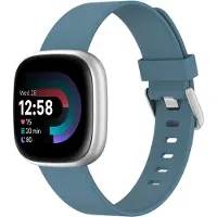 IMoshion Bracelet silicone pour Fitbit Versa / Versa 2 / Versa Lite - Taille L - Bleu & Gris