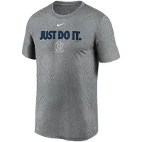 Nike Mlb New York Yankees Team Just Do It Legend Short Sleeve T-shirt Gris XL Homme