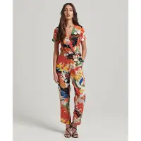 Superdry Vintage Woven Jumpsuit Short Sleeve Dress Multicolore S Femme
