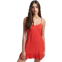 Superdry Vintage Cami Mini Sleeveless Dress Rouge XL Femme