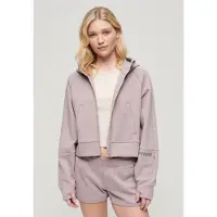 Superdry Sport Tech Relaxed Full Zip Sweatshirt Rose L Femme