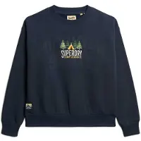 Superdry Travel Souvenir Loose Sweatshirt Bleu 2XS Femme
