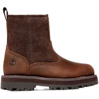 Timberland unisex pour enfant. TB1A28KX2421 Courma Mid Warm bottes en cuir marron (27), Plat, Fermeture éclair, Casuel, mode enfantine