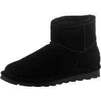 Bearpaw Alyssa Noir pour femme, pointure 5 | Bottines pour femme | Bottines enfiler pour femme | Bottes d'hiver confortables