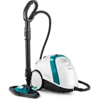 Polti Vaporetto Smart 100_T, Nettoyeur vapeur à cylindre, bleu, blanc, touches, bouton rotatif, acier inoxydable, 1500 W, 4 bar
