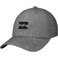 Billabong Casquette Flexfit 6 panneaux, visière incurvée, argent