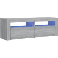 vidaXL Armoire TV avec lampes LED Gris Sonoma 120x35x40 cm