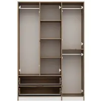 Skye Decor , Elina - 8165, armoire, blanc, 100 % PANNEAUX DE PARTICULES MÉLAMINÉS, 140 x 52 x 208 cm